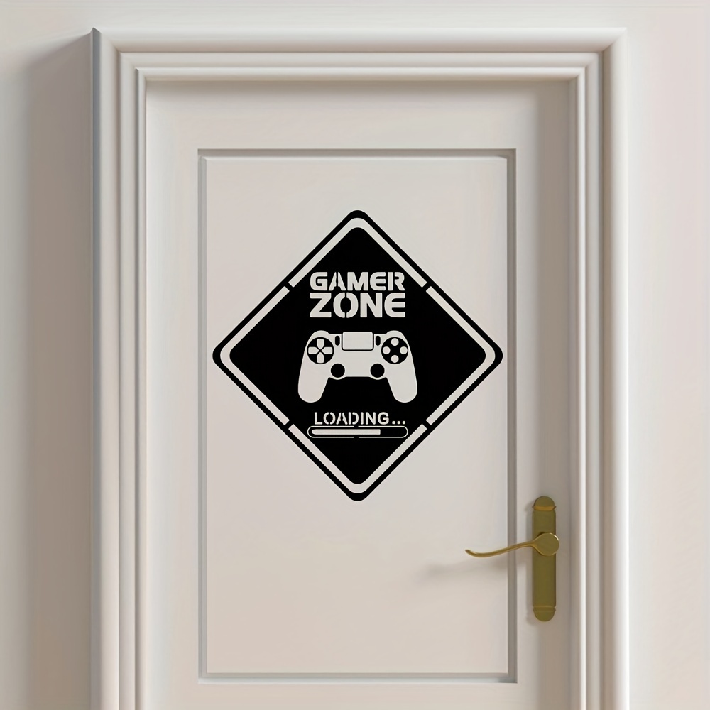 1pc Gamer Zone Door Decal Wall - огляд і ціна Gaming Accessories For Room